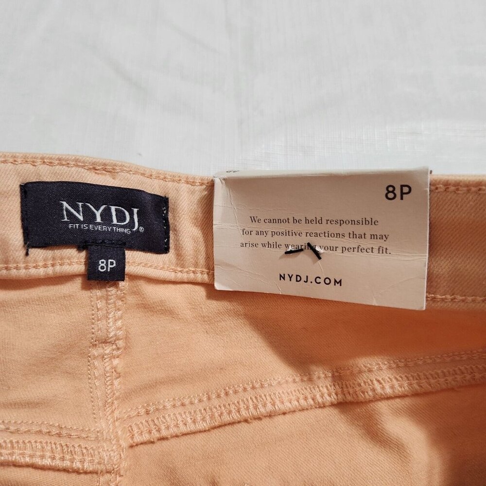 NYDJ Chloe Capri crop stretch Jeans Women's Size 8P Melon Side Slits NWT ---7 - Picture 7 of 11